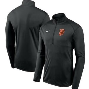 Nike  San Francisco Giants Mens  Black Dry Fit Half-Zip Performance Pullover XL